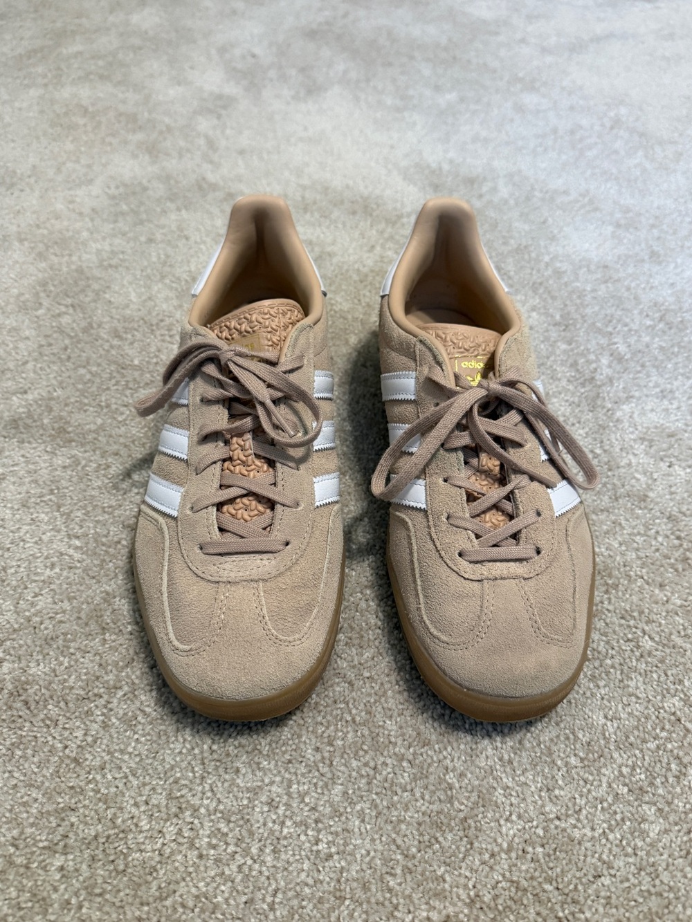 adidas Suede Sneakers in Tan and White - Picture 2 of 5